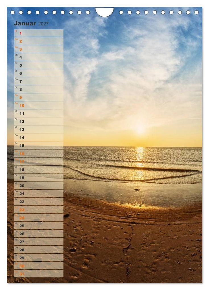 Weitere Ansicht: Zwischen Dünen und Watt / Geburtstagskalender (Wandkalender 2027 DIN A4 hoch), CALVENDO Monatskalender | Kathleen Bergmann, Calvendo