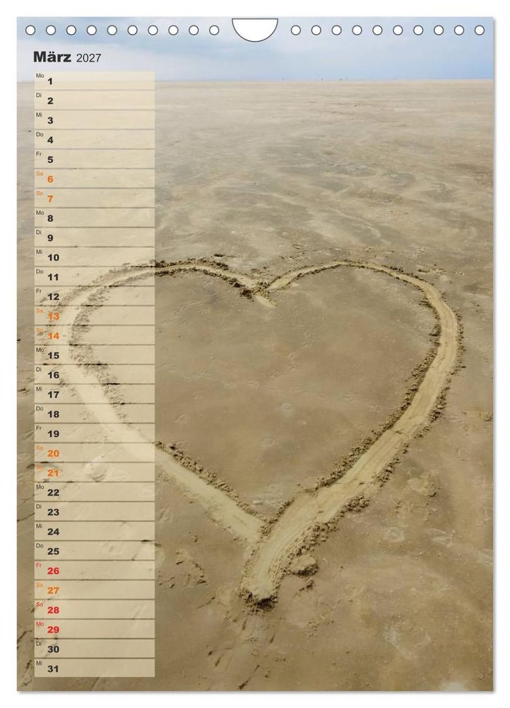 Weitere Ansicht: Zwischen Dünen und Watt / Geburtstagskalender (Wandkalender 2027 DIN A4 hoch), CALVENDO Monatskalender | Kathleen Bergmann, Calvendo