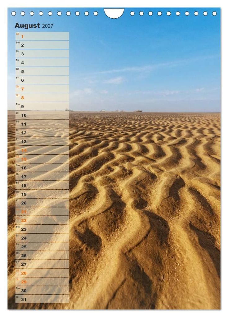 Weitere Ansicht: Zwischen Dünen und Watt / Geburtstagskalender (Wandkalender 2027 DIN A4 hoch), CALVENDO Monatskalender | Kathleen Bergmann, Calvendo