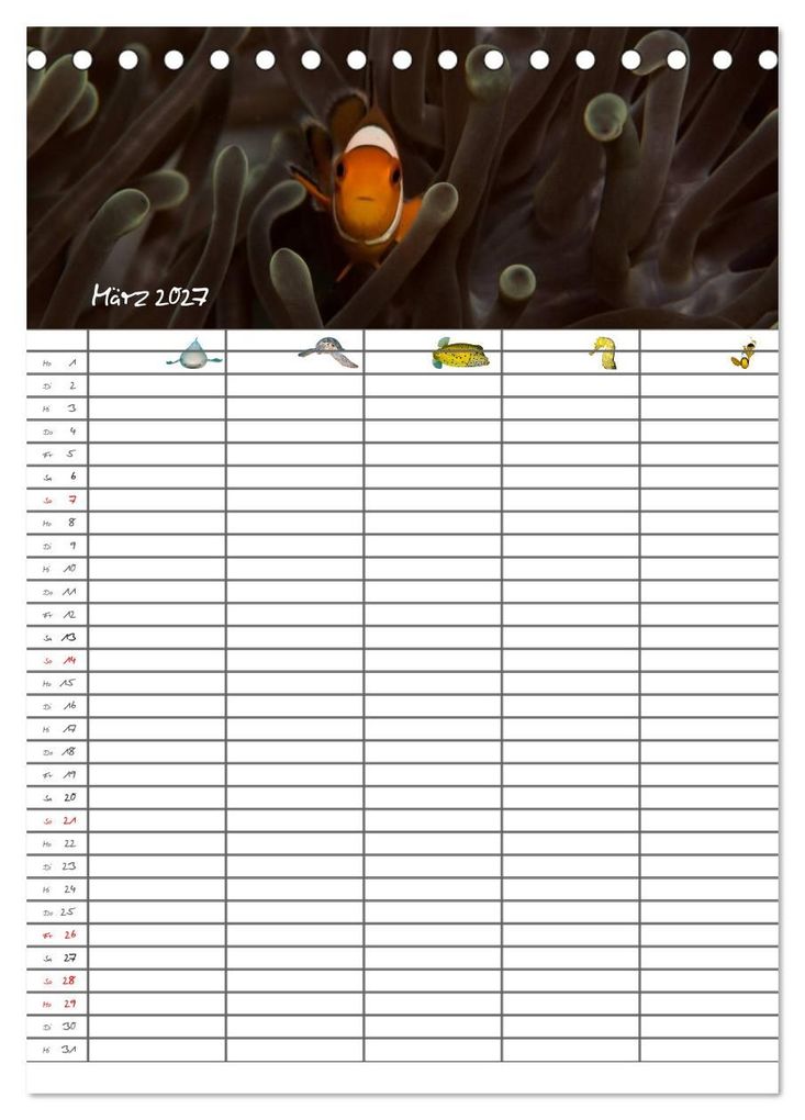 Weitere Ansicht: Der Unterwasser Familienplaner 2027 (Tischkalender 2027 DIN A5 hoch), CALVENDO Monatskalender | Sven Gruse, Calvendo