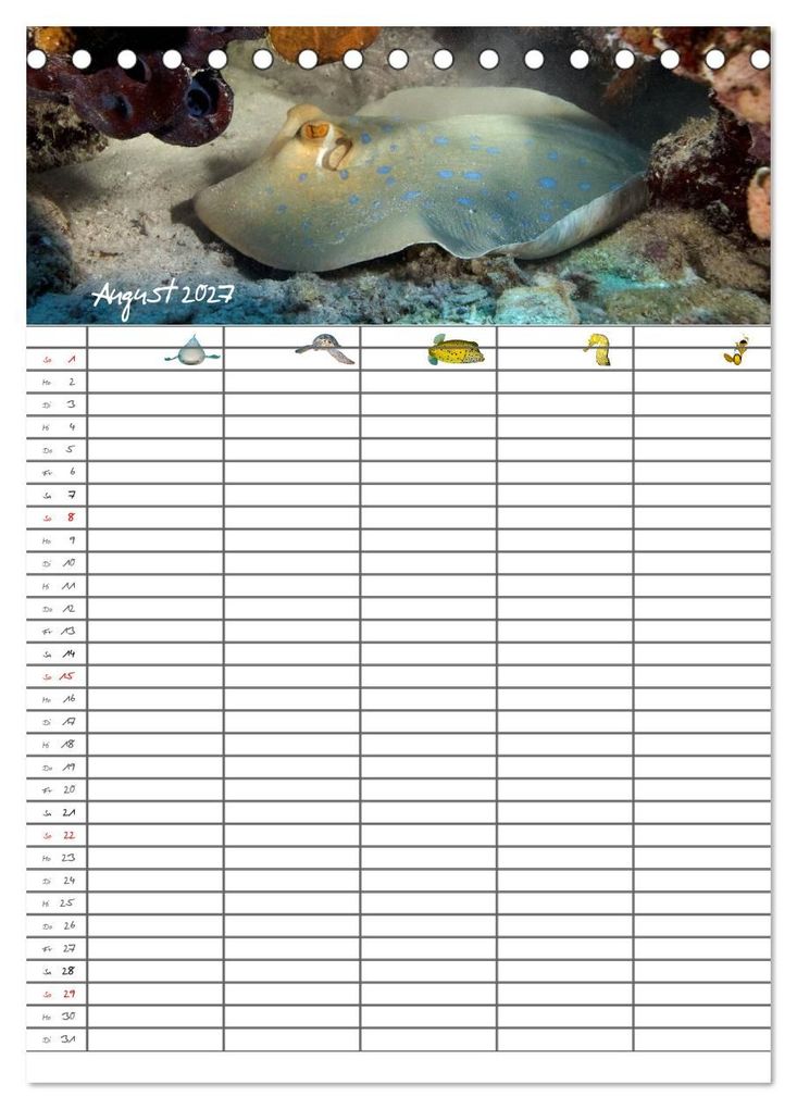 Weitere Ansicht: Der Unterwasser Familienplaner 2027 (Tischkalender 2027 DIN A5 hoch), CALVENDO Monatskalender | Sven Gruse, Calvendo