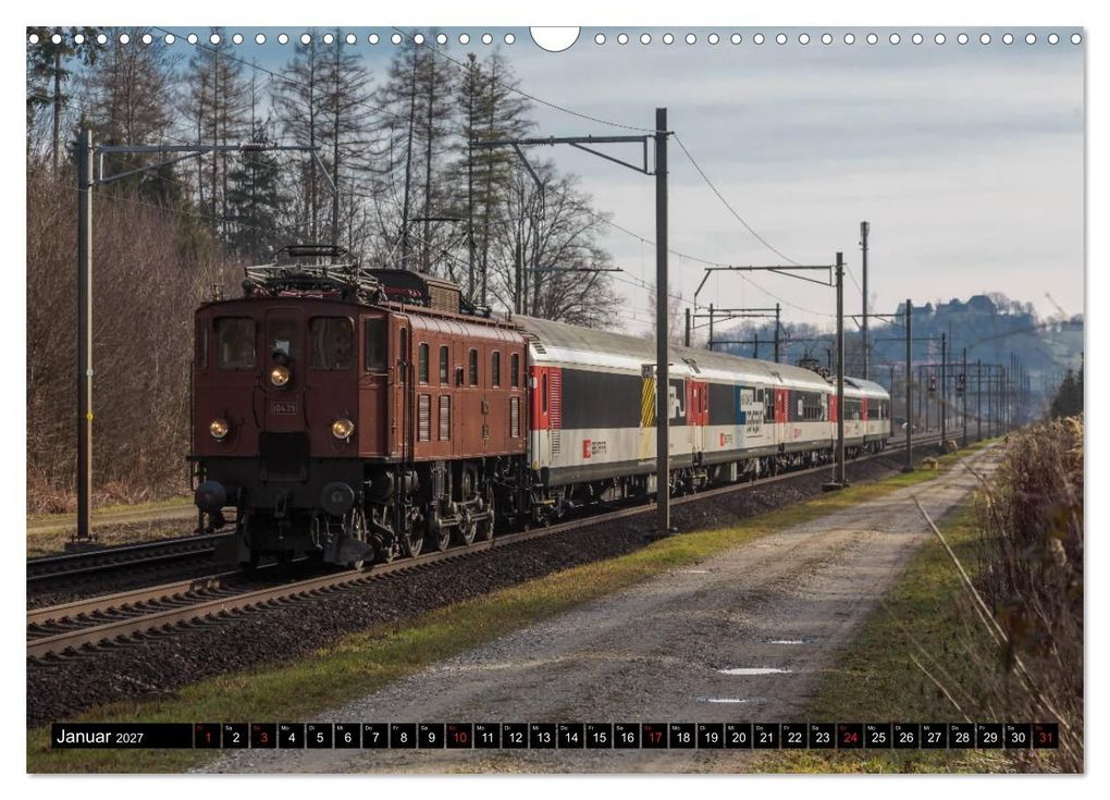 Weitere Ansicht: Eisenbahn-Nostalgie - Oldtimer auf Schweizer Schienen (Wandkalender 2027 DIN A3 quer), CALVENDO Monatskalender | Stefan Schulthess, Calvendo