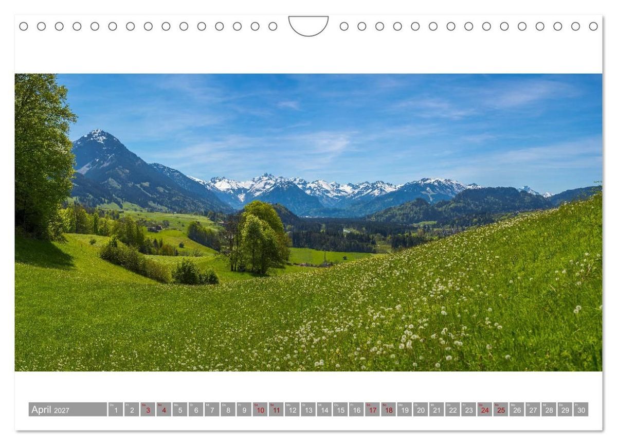 Weitere Ansicht: Oberallgäu Panorama (Wandkalender 2027 DIN A4 quer), CALVENDO Monatskalender | Walter G. Allgöwer, Calvendo