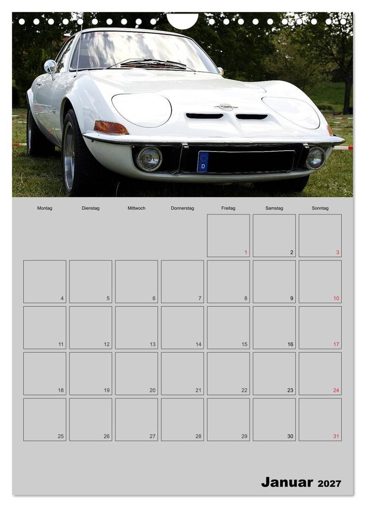 Weitere Ansicht: Opel GT Terminplaner (Wandkalender 2027 DIN A4 hoch), CALVENDO Monatskalender | Anja Bagunk, Calvendo