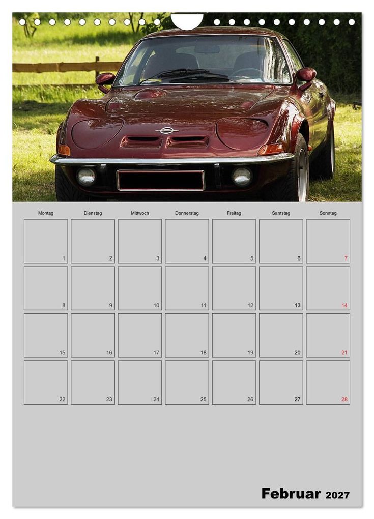 Weitere Ansicht: Opel GT Terminplaner (Wandkalender 2027 DIN A4 hoch), CALVENDO Monatskalender | Anja Bagunk, Calvendo