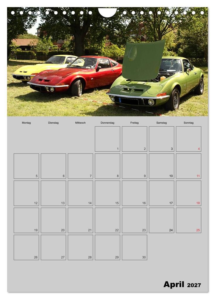 Weitere Ansicht: Opel GT Terminplaner (Wandkalender 2027 DIN A4 hoch), CALVENDO Monatskalender | Anja Bagunk, Calvendo