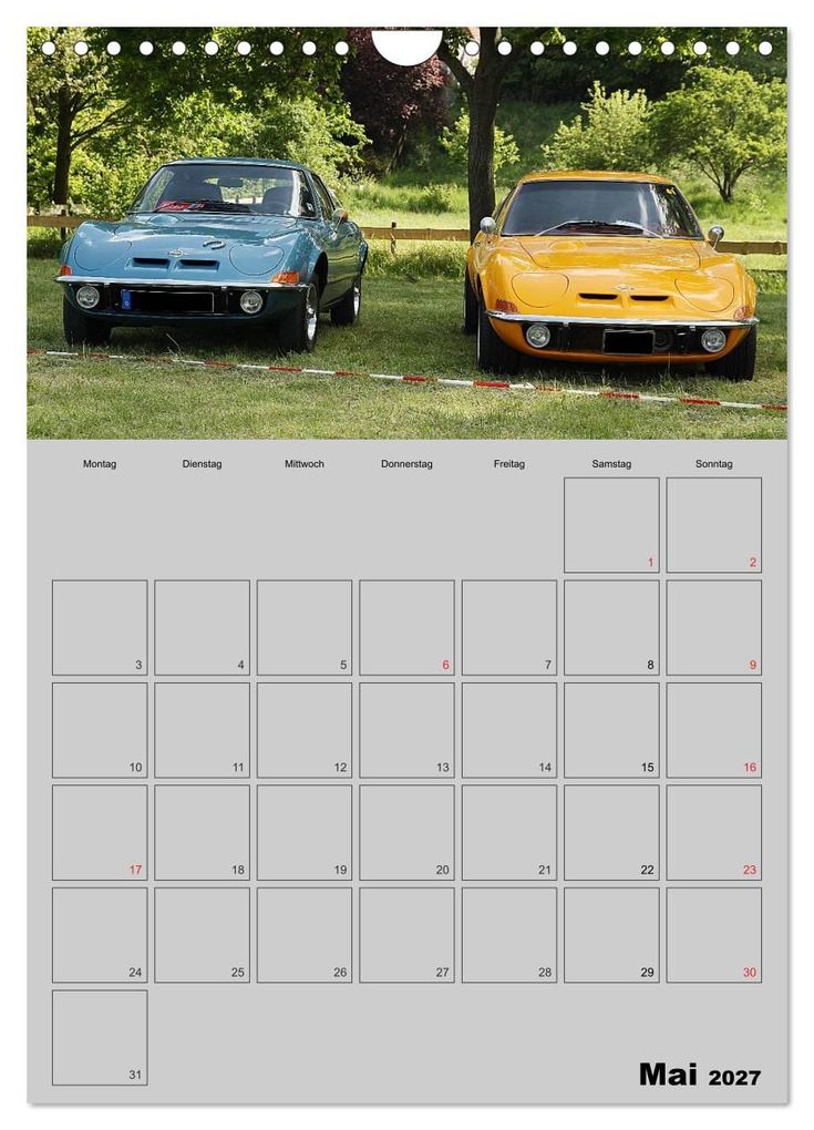 Weitere Ansicht: Opel GT Terminplaner (Wandkalender 2027 DIN A4 hoch), CALVENDO Monatskalender | Anja Bagunk, Calvendo