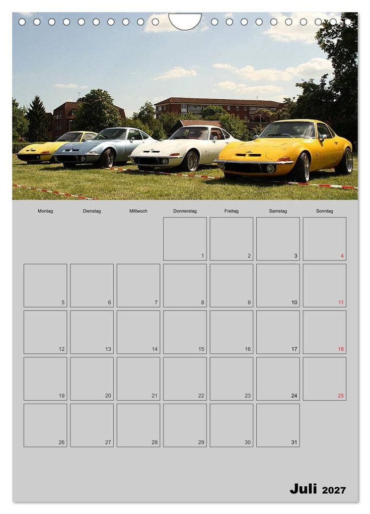 Weitere Ansicht: Opel GT Terminplaner (Wandkalender 2027 DIN A4 hoch), CALVENDO Monatskalender | Anja Bagunk, Calvendo