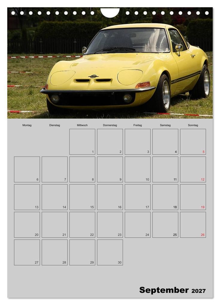 Weitere Ansicht: Opel GT Terminplaner (Wandkalender 2027 DIN A4 hoch), CALVENDO Monatskalender | Anja Bagunk, Calvendo