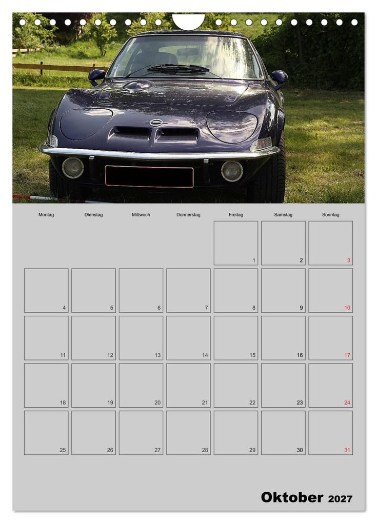 Weitere Ansicht: Opel GT Terminplaner (Wandkalender 2027 DIN A4 hoch), CALVENDO Monatskalender | Anja Bagunk, Calvendo