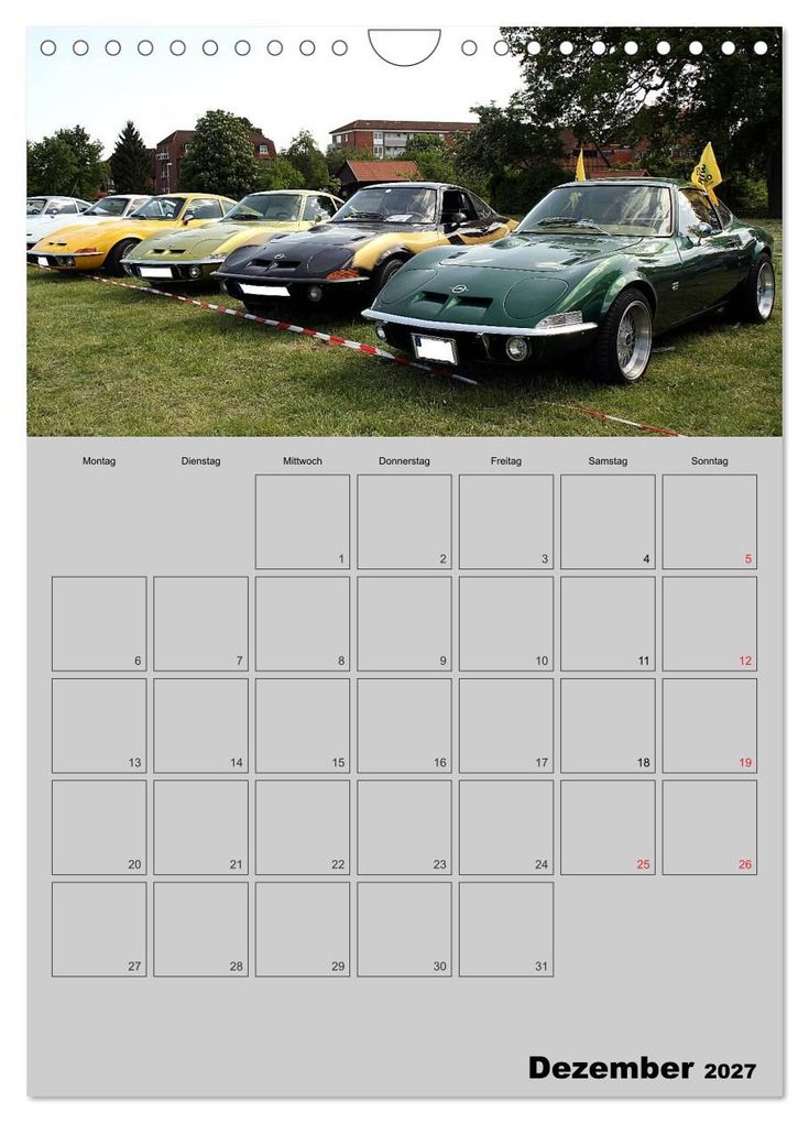 Weitere Ansicht: Opel GT Terminplaner (Wandkalender 2027 DIN A4 hoch), CALVENDO Monatskalender | Anja Bagunk, Calvendo