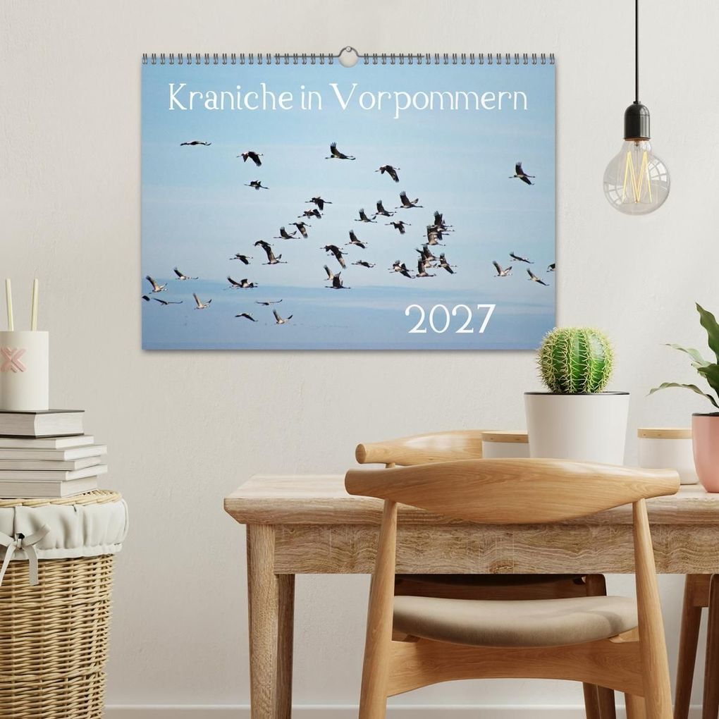 Weitere Ansicht: Kraniche in Vorpommern (Wandkalender 2027 DIN A3 quer), CALVENDO Monatskalender | Siegfried Reinhold, Calvendo