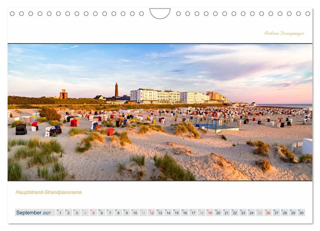 Weitere Ansicht: PANORAMA - Ostfriesische Inseln (Wandkalender 2027 DIN A4 quer), CALVENDO Monatskalender | Andrea Dreegmeyer, Calvendo