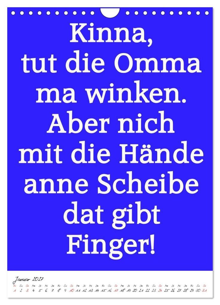 Weitere Ansicht: Sprüche ausm Pott (Wandkalender 2027 DIN A4 hoch), CALVENDO Monatskalender | Christine Daus, Calvendo