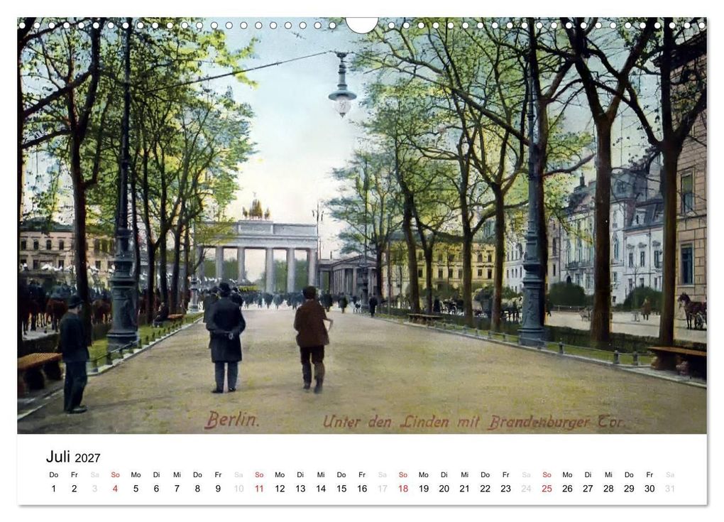 Weitere Ansicht: Farbige Grüße aus dem alten Berlin - Die schönsten Postkarten der Kaiserzeit (Wandkalender 2027 DIN A3 quer), CALVENDO Monatskalender | Reiner Silberstein, Calvendo