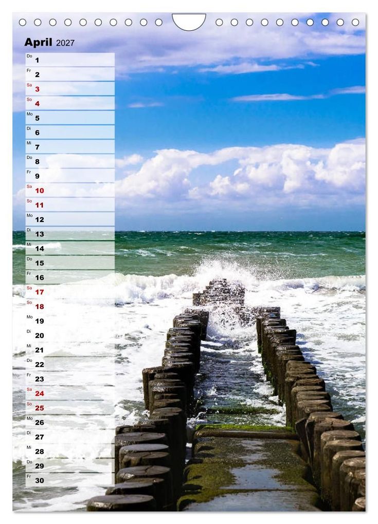 Weitere Ansicht: An der See Geburtstagsplaner (Wandkalender 2027 DIN A4 hoch), CALVENDO Monatskalender | Andrea Dreegmeyer, Calvendo