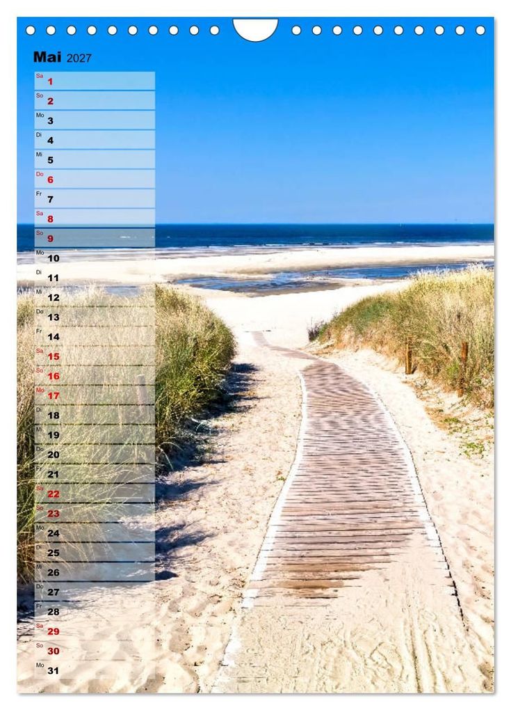 Weitere Ansicht: An der See Geburtstagsplaner (Wandkalender 2027 DIN A4 hoch), CALVENDO Monatskalender | Andrea Dreegmeyer, Calvendo