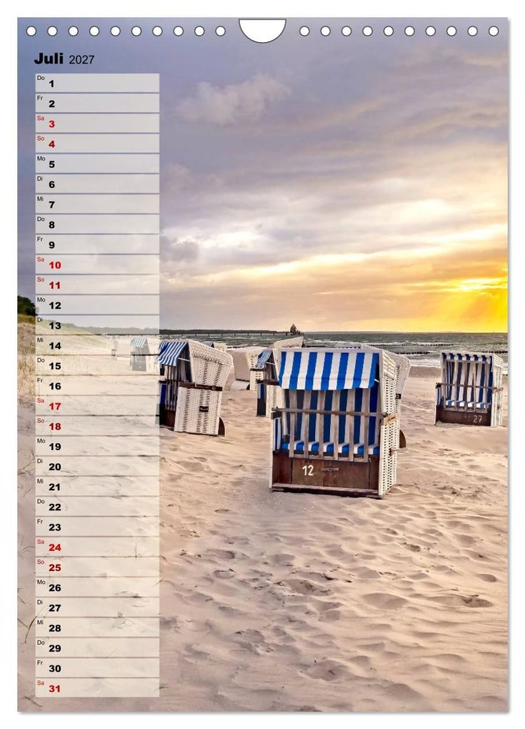 Weitere Ansicht: An der See Geburtstagsplaner (Wandkalender 2027 DIN A4 hoch), CALVENDO Monatskalender | Andrea Dreegmeyer, Calvendo