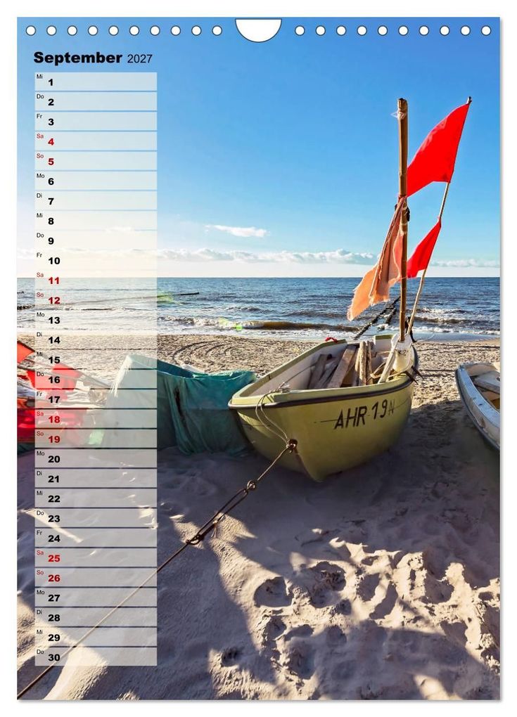 Weitere Ansicht: An der See Geburtstagsplaner (Wandkalender 2027 DIN A4 hoch), CALVENDO Monatskalender | Andrea Dreegmeyer, Calvendo