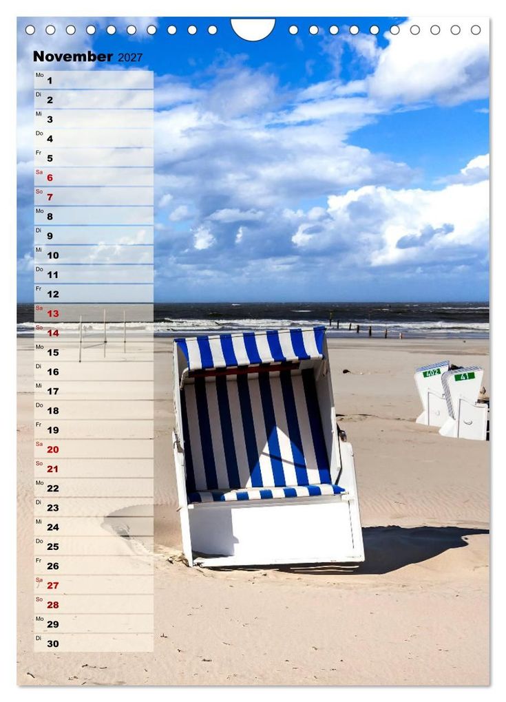 Weitere Ansicht: An der See Geburtstagsplaner (Wandkalender 2027 DIN A4 hoch), CALVENDO Monatskalender | Andrea Dreegmeyer, Calvendo