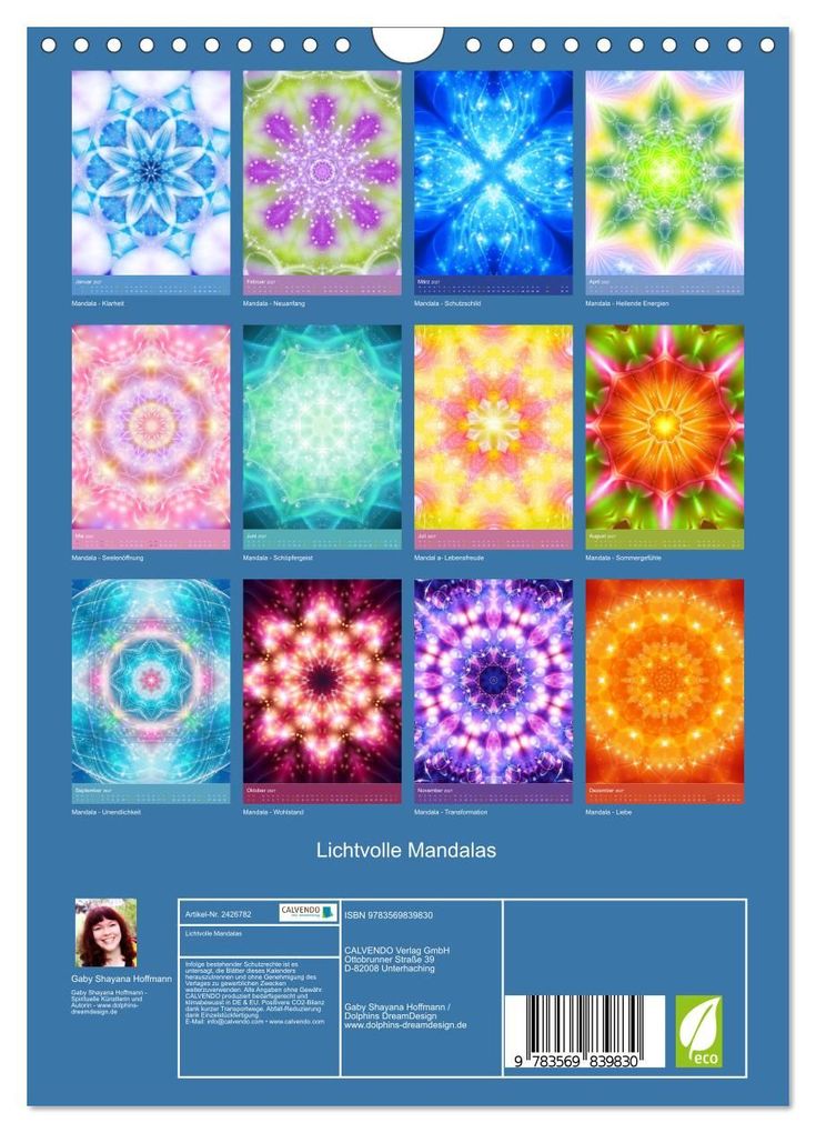 Weitere Ansicht: Lichtvolle Mandalas (Wandkalender 2027 DIN A4 hoch), CALVENDO Monatskalender | Gaby Shayana Hoffmann, Calvendo
