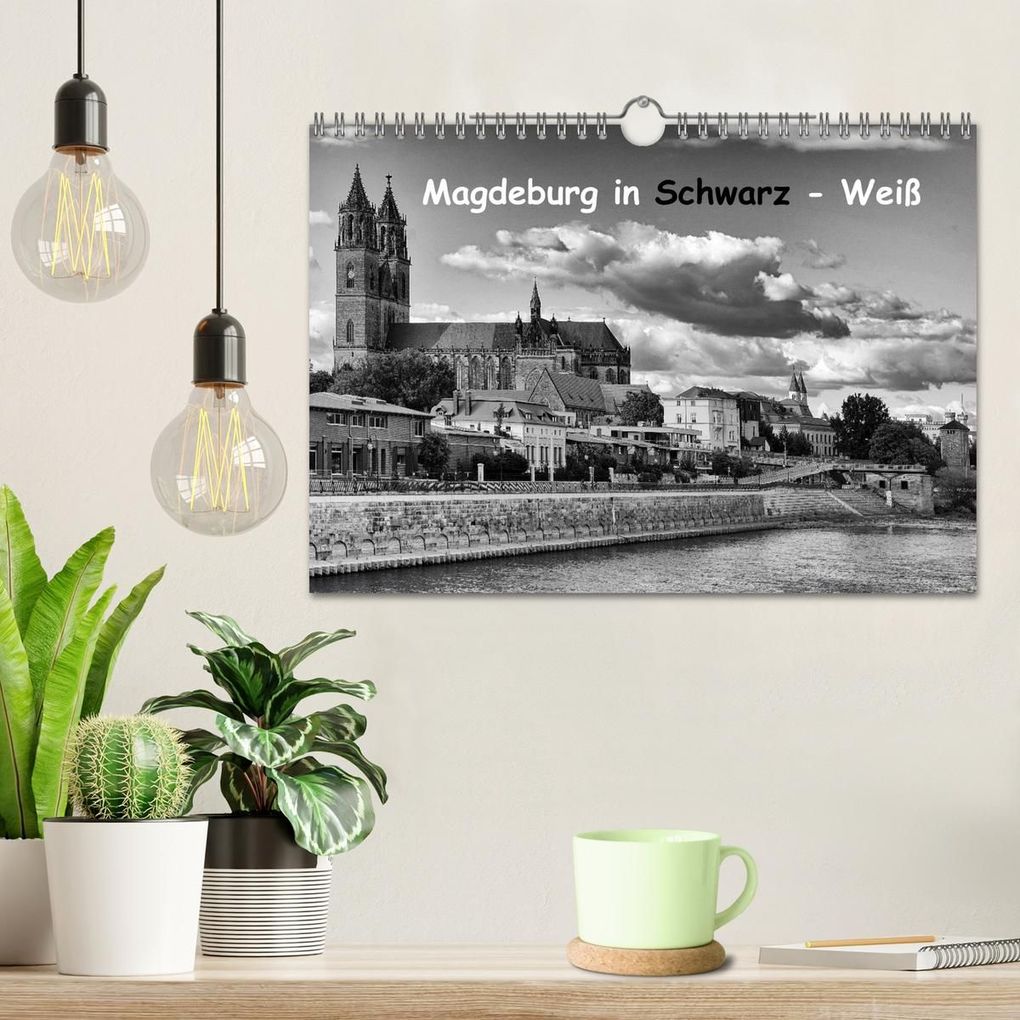 Weitere Ansicht: Magdeburg in Schwarz - Weiß (Wandkalender 2027 DIN A4 quer), CALVENDO Monatskalender | Beate Bussenius, Calvendo