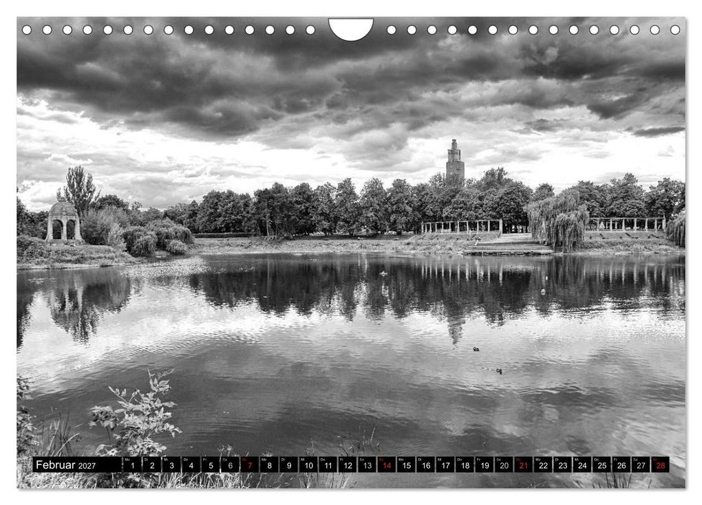 Weitere Ansicht: Magdeburg in Schwarz - Weiß (Wandkalender 2027 DIN A4 quer), CALVENDO Monatskalender | Beate Bussenius, Calvendo