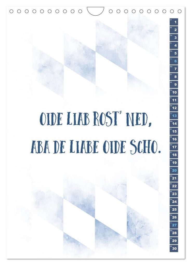 Weitere Ansicht: BAYRISCH Zünftige Sprüche (Wandkalender 2027 DIN A4 hoch), CALVENDO Monatskalender | Melanie Viola, Calvendo