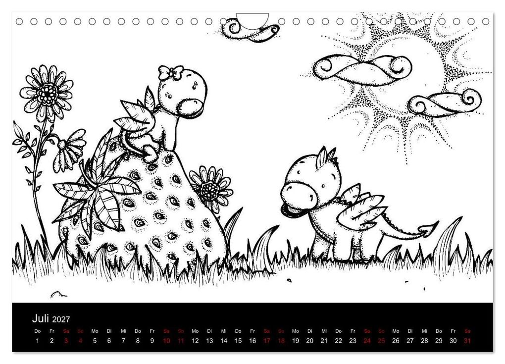 Weitere Ansicht: Bezaubernde Mini-Monster - Ein Ausmal-Kalender (Wandkalender 2027 DIN A4 quer), CALVENDO Monatskalender | Benita Zabel, Calvendo