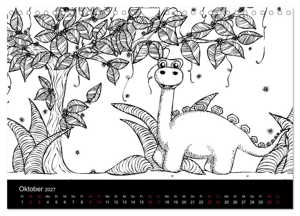 Weitere Ansicht: Bezaubernde Mini-Monster - Ein Ausmal-Kalender (Wandkalender 2027 DIN A4 quer), CALVENDO Monatskalender | Benita Zabel, Calvendo