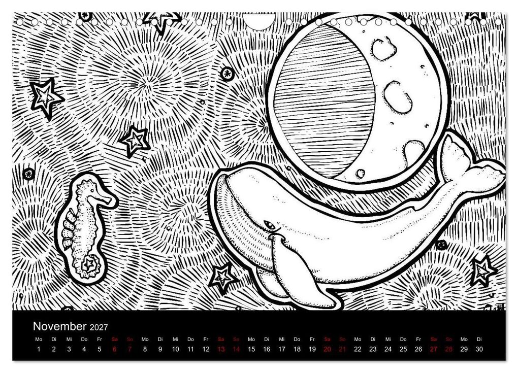 Weitere Ansicht: Bezaubernde Mini-Monster - Ein Ausmal-Kalender (Wandkalender 2027 DIN A4 quer), CALVENDO Monatskalender | Benita Zabel, Calvendo