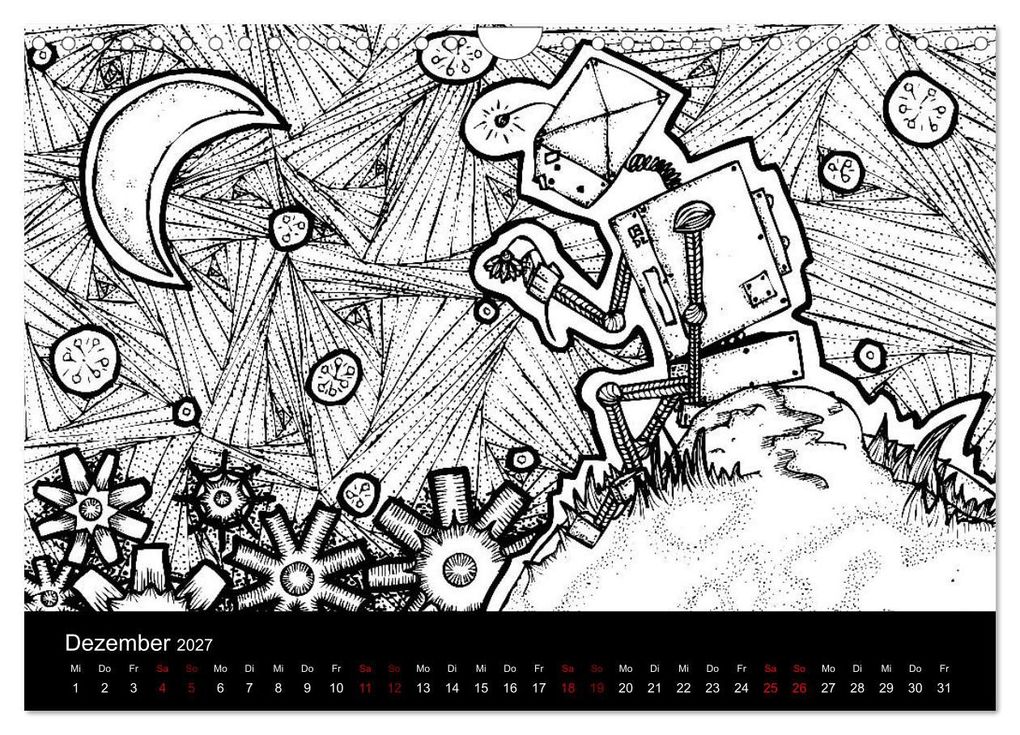 Weitere Ansicht: Bezaubernde Mini-Monster - Ein Ausmal-Kalender (Wandkalender 2027 DIN A4 quer), CALVENDO Monatskalender | Benita Zabel, Calvendo