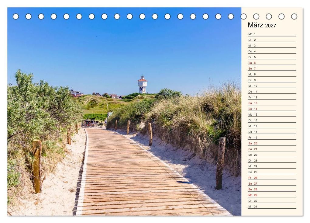 Weitere Ansicht: Langeoog Geburtstagskalender (Tischkalender 2027 DIN A5 quer), CALVENDO Monatskalender | Andrea Dreegmeyer, Calvendo