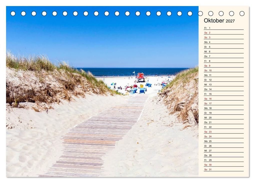 Weitere Ansicht: Langeoog Geburtstagskalender (Tischkalender 2027 DIN A5 quer), CALVENDO Monatskalender | Andrea Dreegmeyer, Calvendo