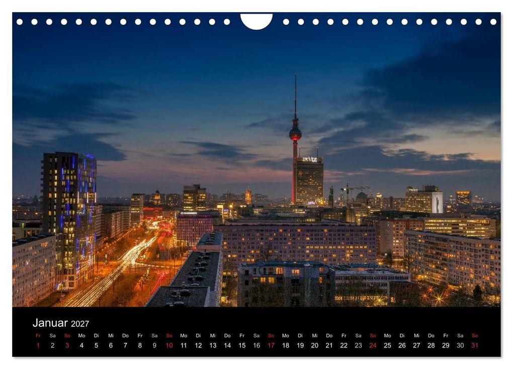 Weitere Ansicht: Die Blaue Stunde in Berlin (Wandkalender 2027 DIN A4 quer), CALVENDO Monatskalender | Fotoatelier Berlin, Calvendo