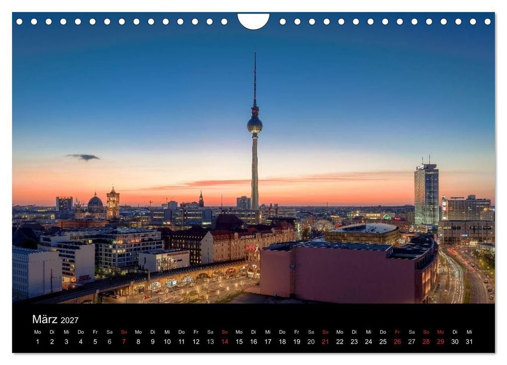 Weitere Ansicht: Die Blaue Stunde in Berlin (Wandkalender 2027 DIN A4 quer), CALVENDO Monatskalender | Fotoatelier Berlin, Calvendo