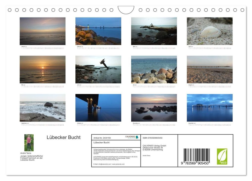 Weitere Ansicht: Lübecker Bucht (Wandkalender 2027 DIN A4 quer), CALVENDO Monatskalender | André Tams, Calvendo