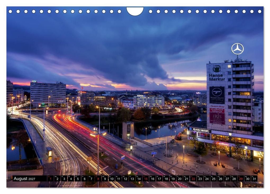 Weitere Ansicht: City Lights Saarbrücken (Wandkalender 2027 DIN A4 quer), CALVENDO Monatskalender | Bettina Dittmann, Calvendo
