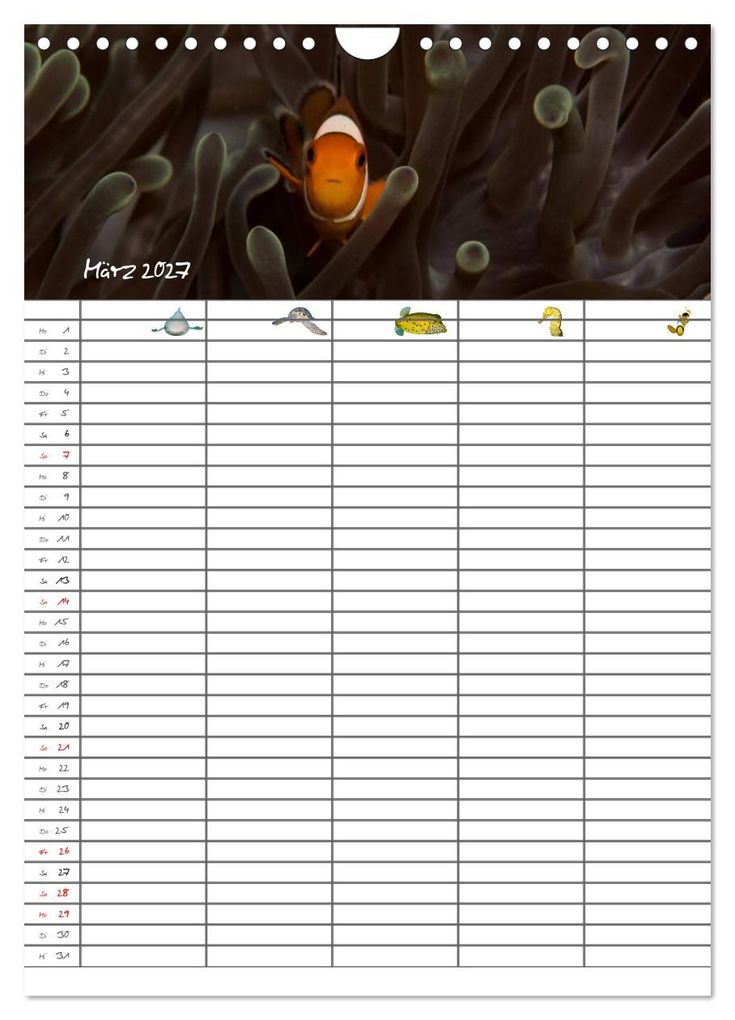 Weitere Ansicht: Der Unterwasser Familienplaner 2027 (Wandkalender 2027 DIN A4 hoch), CALVENDO Monatskalender | Sven Gruse, Calvendo