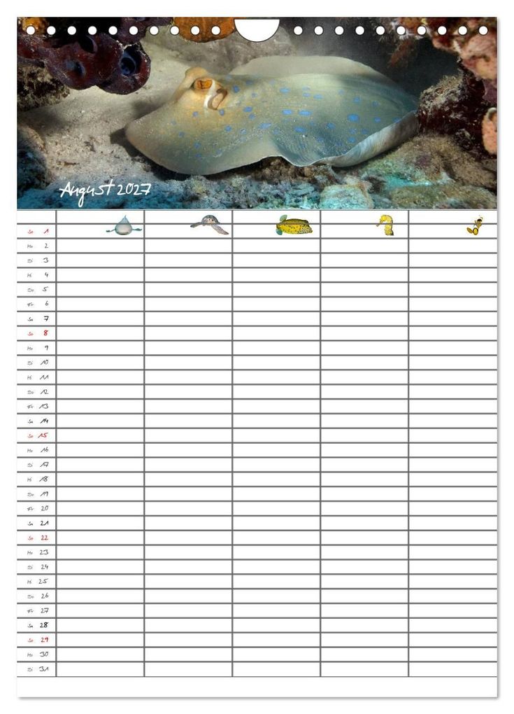 Weitere Ansicht: Der Unterwasser Familienplaner 2027 (Wandkalender 2027 DIN A4 hoch), CALVENDO Monatskalender | Sven Gruse, Calvendo