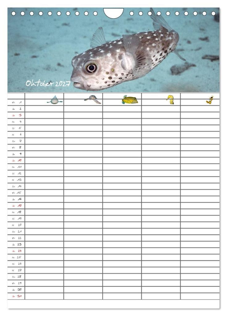 Weitere Ansicht: Der Unterwasser Familienplaner 2027 (Wandkalender 2027 DIN A4 hoch), CALVENDO Monatskalender | Sven Gruse, Calvendo
