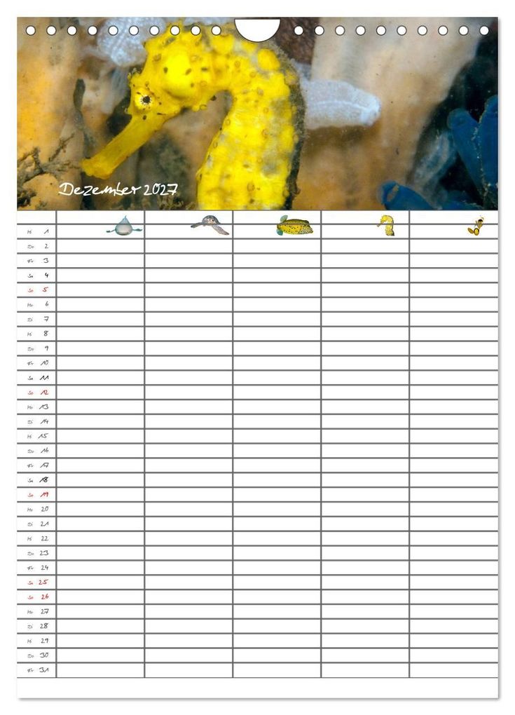 Weitere Ansicht: Der Unterwasser Familienplaner 2027 (Wandkalender 2027 DIN A4 hoch), CALVENDO Monatskalender | Sven Gruse, Calvendo