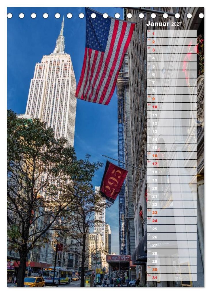 Weitere Ansicht: New York City Geburtstagskalender (Tischkalender 2027 DIN A5 hoch), CALVENDO Monatskalender | Thomas Klinder, Calvendo