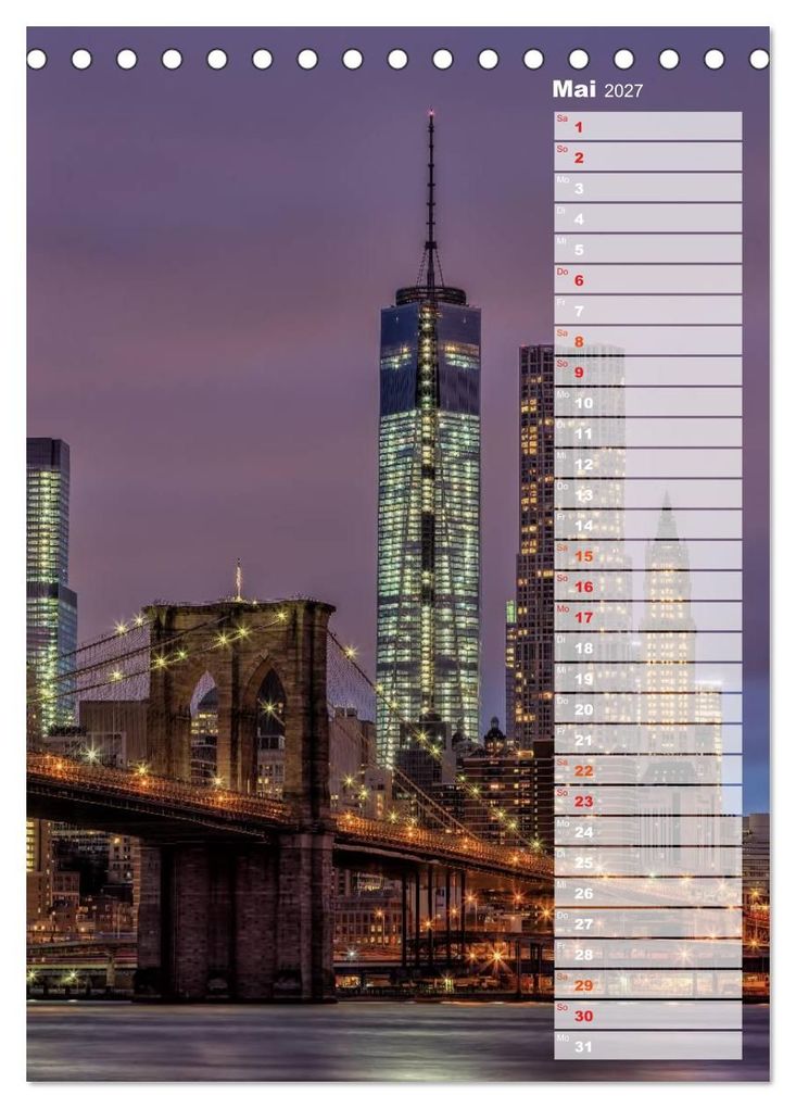 Weitere Ansicht: New York City Geburtstagskalender (Tischkalender 2027 DIN A5 hoch), CALVENDO Monatskalender | Thomas Klinder, Calvendo