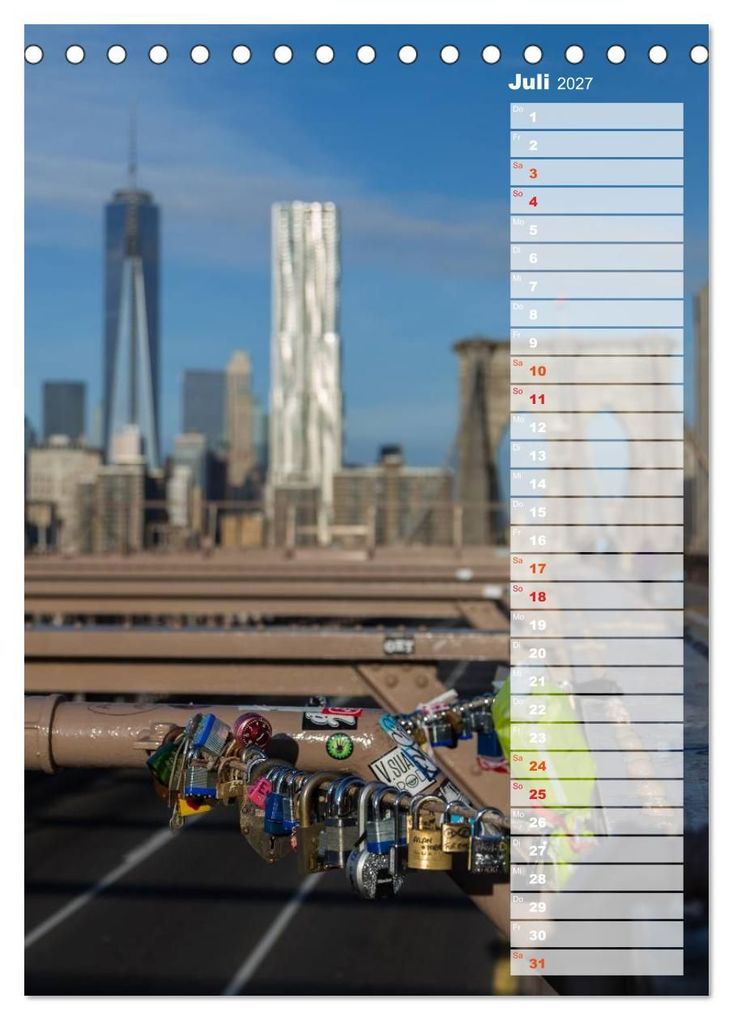 Weitere Ansicht: New York City Geburtstagskalender (Tischkalender 2027 DIN A5 hoch), CALVENDO Monatskalender | Thomas Klinder, Calvendo