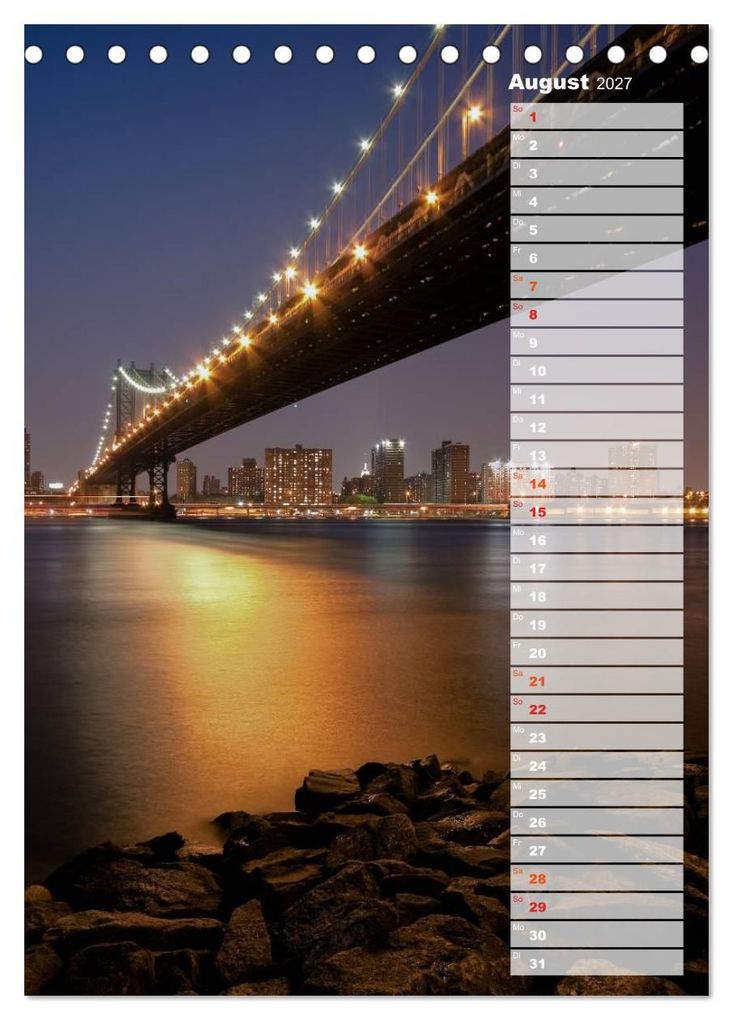 Weitere Ansicht: New York City Geburtstagskalender (Tischkalender 2027 DIN A5 hoch), CALVENDO Monatskalender | Thomas Klinder, Calvendo