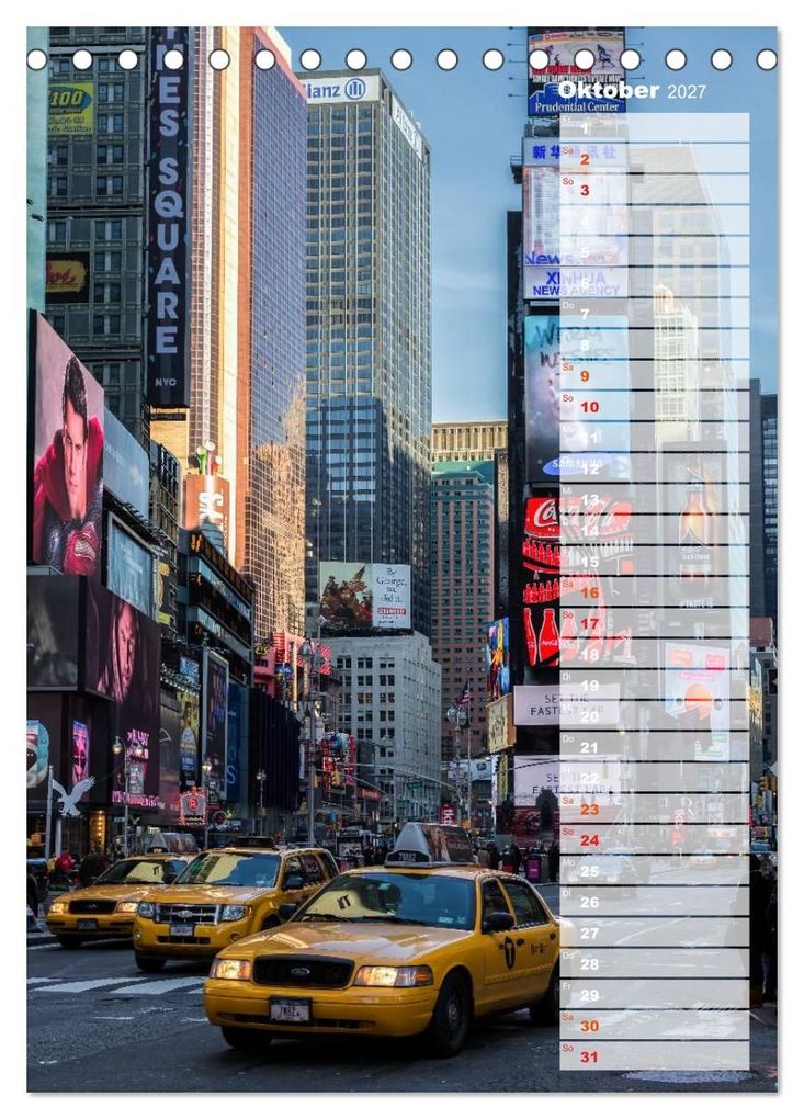 Weitere Ansicht: New York City Geburtstagskalender (Tischkalender 2027 DIN A5 hoch), CALVENDO Monatskalender | Thomas Klinder, Calvendo