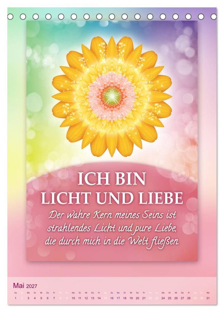 Weitere Ansicht: ICH BIN Licht und Liebe - Kalender (Tischkalender 2027 DIN A5 hoch), CALVENDO Monatskalender | Gaby Shayana Hoffmann, Calvendo