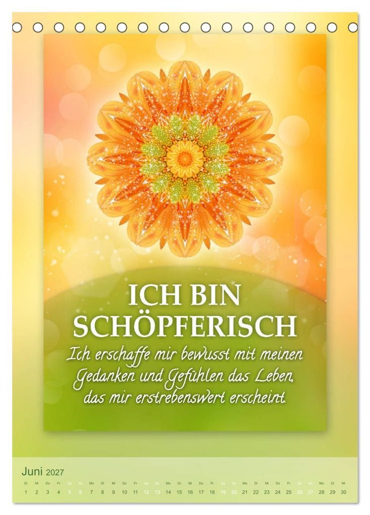 Weitere Ansicht: ICH BIN Licht und Liebe - Kalender (Tischkalender 2027 DIN A5 hoch), CALVENDO Monatskalender | Gaby Shayana Hoffmann, Calvendo