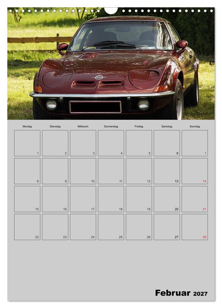 Weitere Ansicht: Opel GT Terminplaner (Wandkalender 2027 DIN A3 hoch), CALVENDO Monatskalender | Anja Bagunk, Calvendo